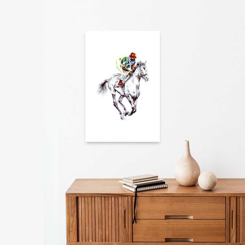 Impression d'art mural cheval vibrant et galopant, H 24 po x l 16 po
