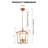 Lantern Pendant Lighting Vintage Brass Gold Foil Lantern Chandelier Vintage 3-light Metal Cage Pendant Light Fixture For Christmas Gift New Year Present Hallway Kitchen Dining Room Living Room Restaurant Foyer