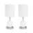 Ensemble de lampes de table blanches 16 po USB