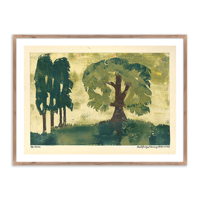Silva Print, 36" H x 48" W x 2.5" D, Dark Brown
