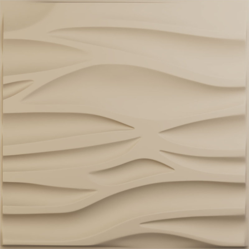 Panneau mural décoratif 3D Serina EnduraWall, Satin beige fumé