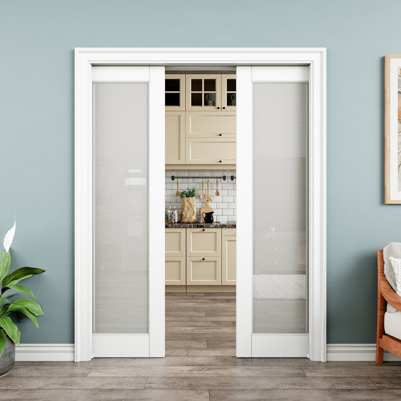Ensemble de quincaillerie en verre givré 1-Lite, 60 po x 96 po