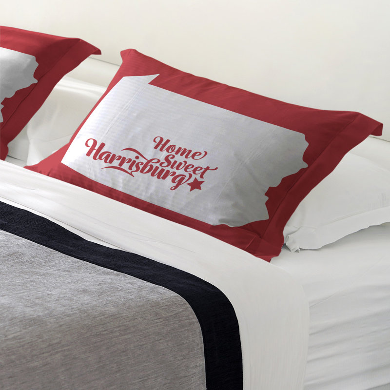 Pillow Sham, Queen, Microfiber, Red