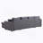 Artemax  U-Shape Pull-out Sleeper Sectional Sofa with Double Storage Spaces ,Dark gray