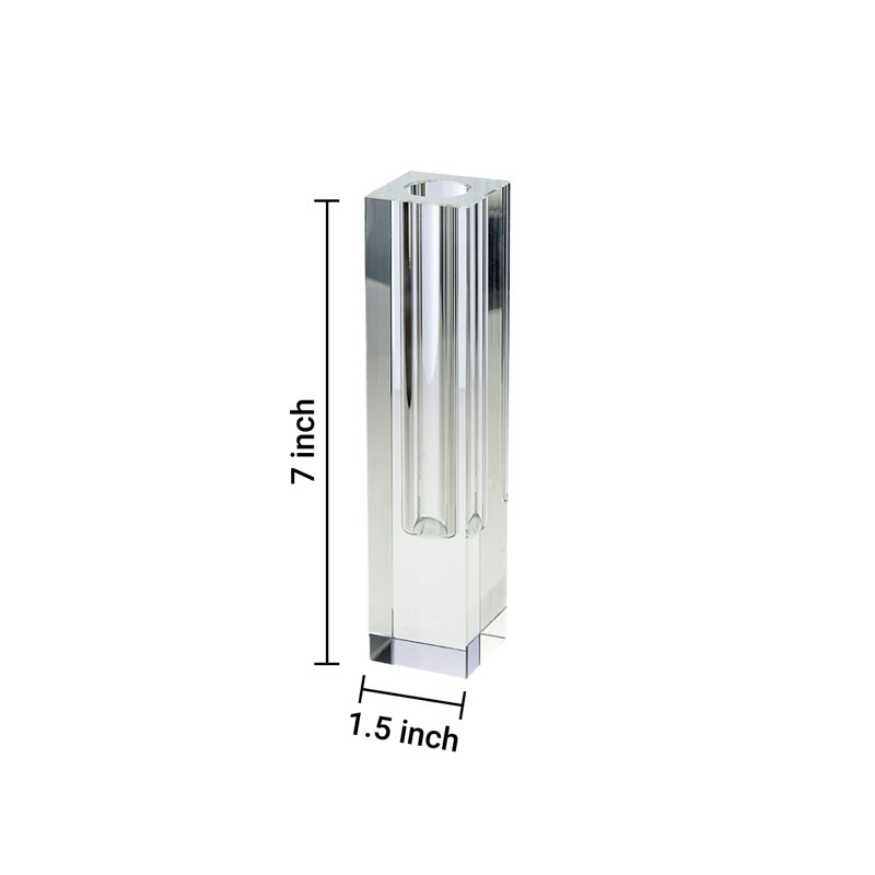 Vase en cristal Serene Spaces Living, H 7 po x l 1,5 po x P 1,5 po