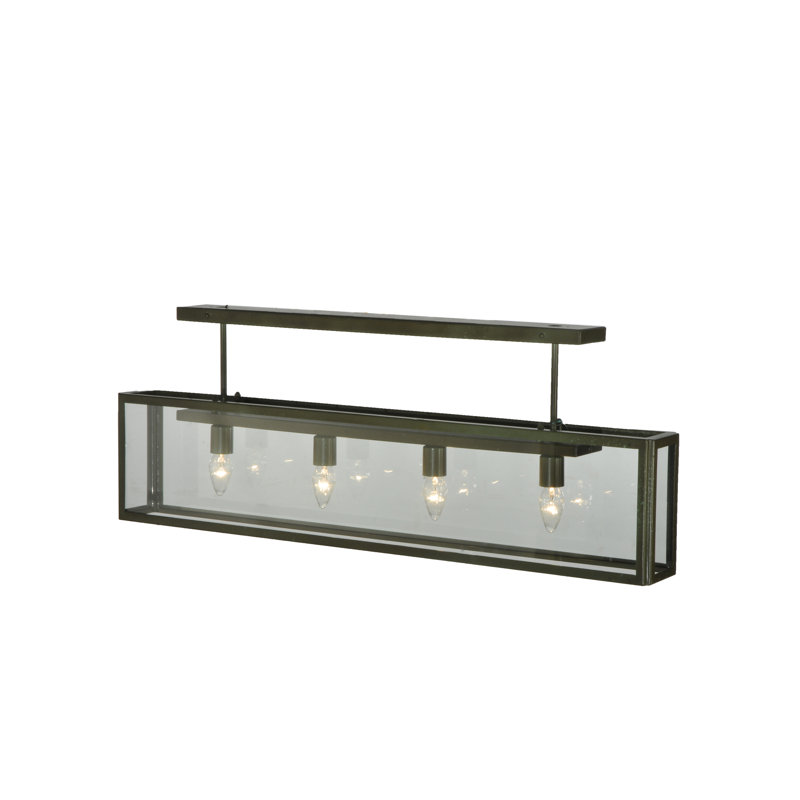 Affinity Glass Semi Flush Mount, Weathered Brass