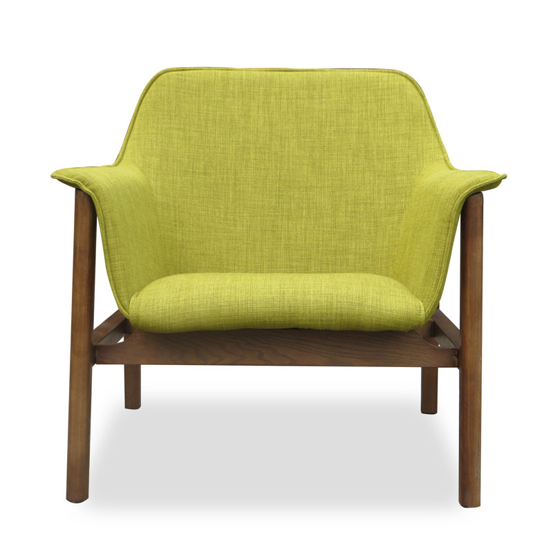 Miller Upholstered Armchair, Green Linen Blend