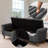 Chira Dark Gray Napped Fabric Upholstered with Arms,Flip Top Tufted Storage Ottoman-1460674794