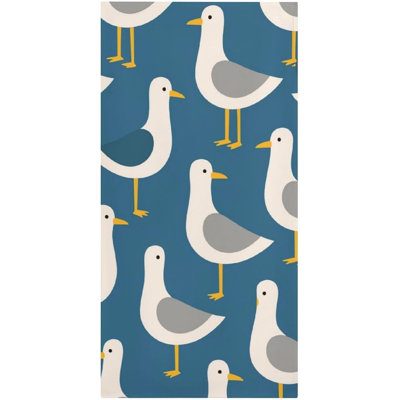 Serviette de bain bleue en microfibre à séchage rapide 30 "x 63" Blue Seagull Serviettes très absorbantes pour la piscine, les voyages, la natation et le sport