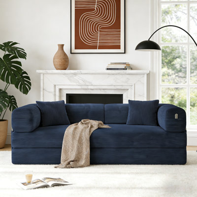 78.8" Modular Compression Sofa, Convertible Sofa Bed For Living Room, Removable Washable Cover, Reconfigurable Lounge Seating