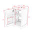 Meuble-lavabo de 20 po avec lavabo en céramique, support de rangement et tablette réglable-488165022