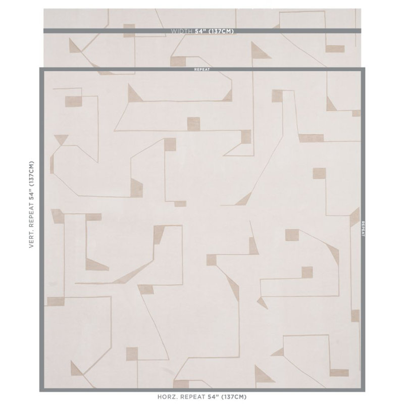 Schumacher x Porter Teleo Circuit Wallpaper, Stone