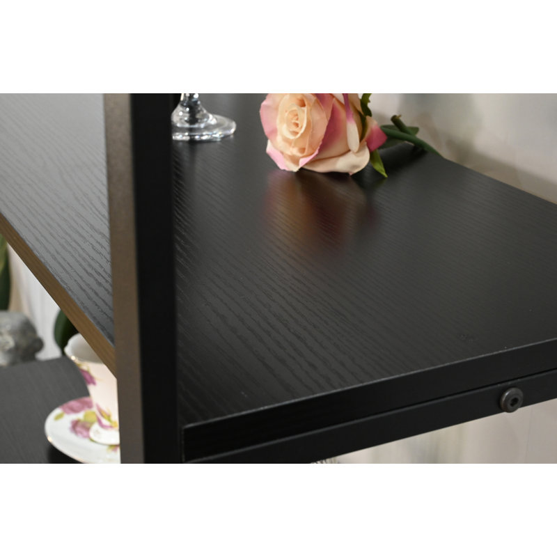 Marlowe Modern Dual-Function Accent Cabinet With Natural Rattan Doors And Solid Wood Frame