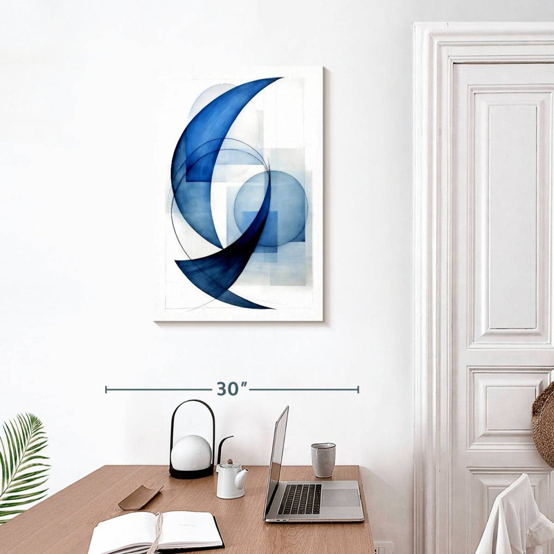 Avery Dynamic Blue Circles II, 30" H x 20" W