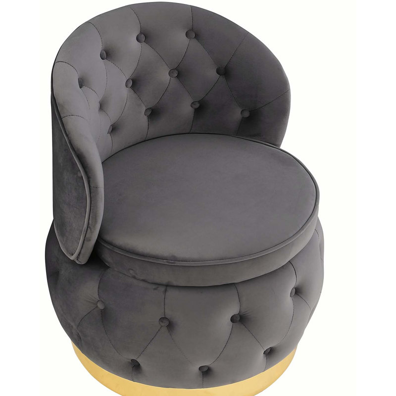 Chaises de rangement pivotantes 360 degrés, Gris