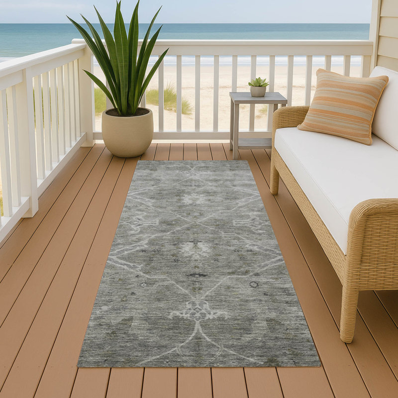 Tapis intérieur / extérieur lavable à la machine Masuda ACN2298 Global, Tapis de couloir 2 pi 3 po x 7 pi 6 po