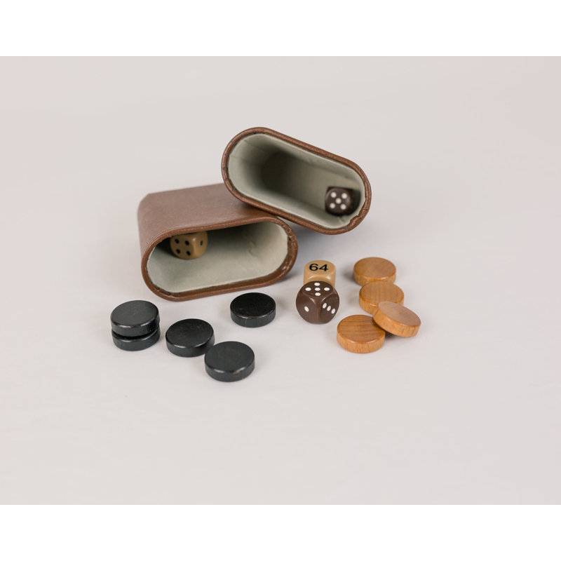 Premier Handcrafted Solid Wood Backgammon Set with Dark Veneer Finish