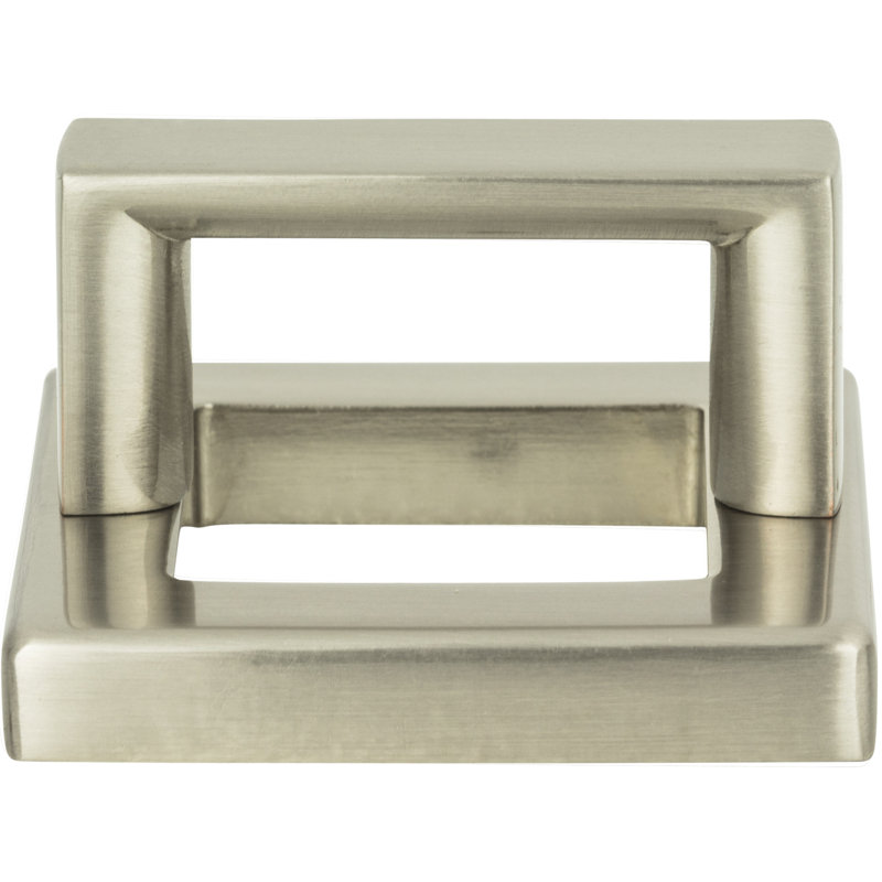 Brushed Nickel Square Bar Pull with Mounting Hardware