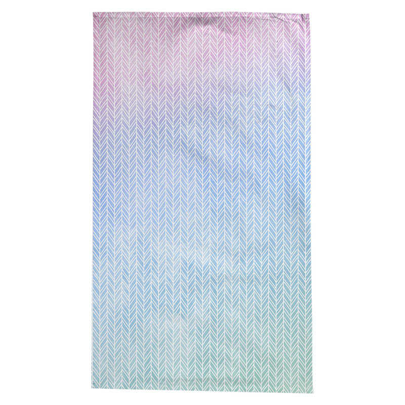 Leffel Herringbone Pattern Tablecloth, Blue Pink/Green