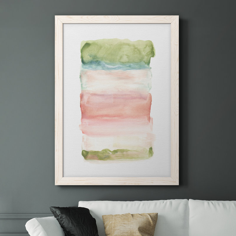 Skye III - Peinture sur toile encadrée, H 44 po x l 31 po x P 1 po, Cadre blanc