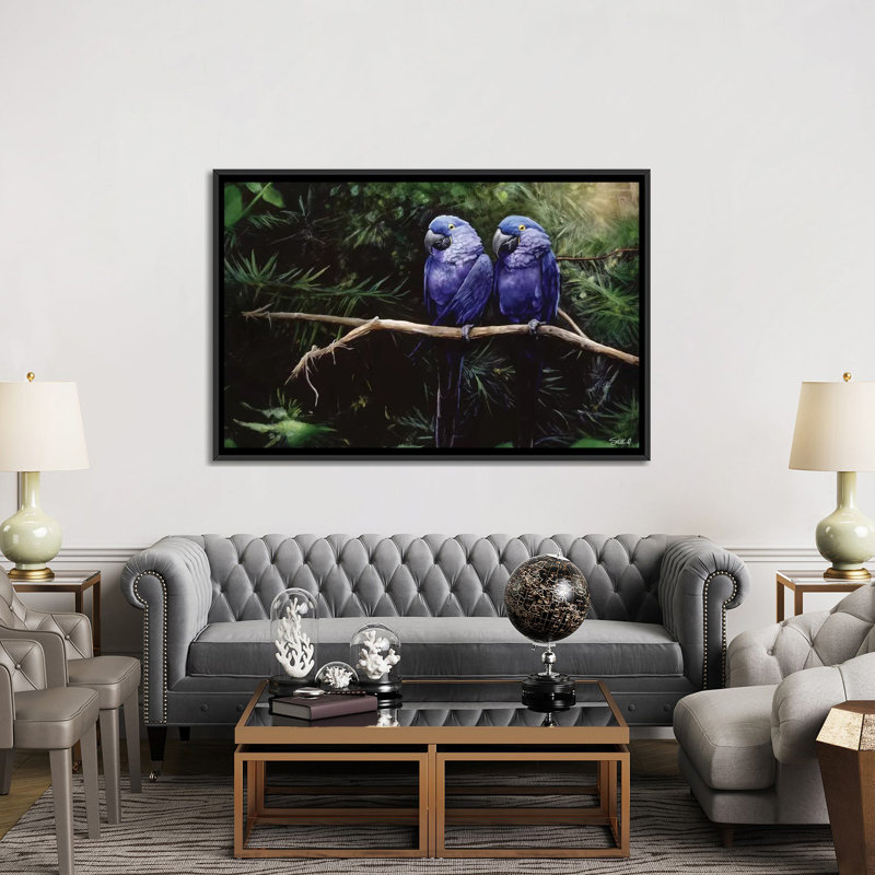 «Twins», impression sur toile, H 18 po x l 26 po x P 1,5 po, Toile avec cadre noir, Pas de tapis