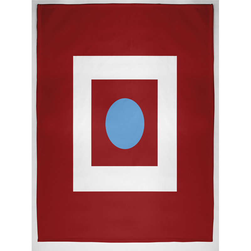 Jeté Square Peg, L 60 po x l 50 po, Cardinal (rouge / bleu)