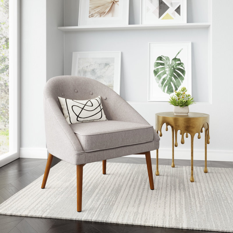  Fauteuil demi-tonneau gris