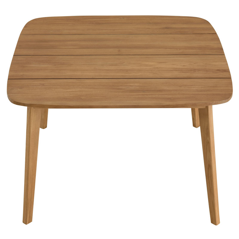Table de salle à manger d'extérieur en bois de teck 46 po Vienna