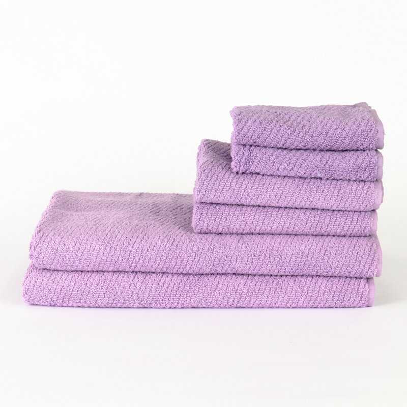 Ensemble de serviettes 6 pièces, Mauve