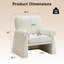 Upholstered Accent Chair with Removable Cushion and Detachable Armrests-830969693
