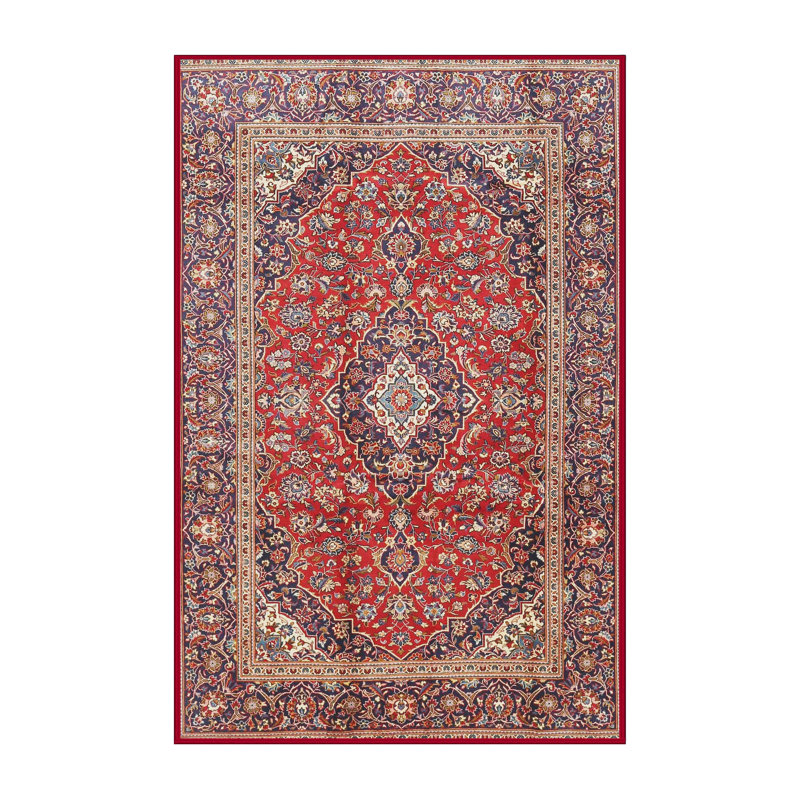 Tapis traditionnel rouge / brun Belterra, Rectangle 2 pi x 5 pi