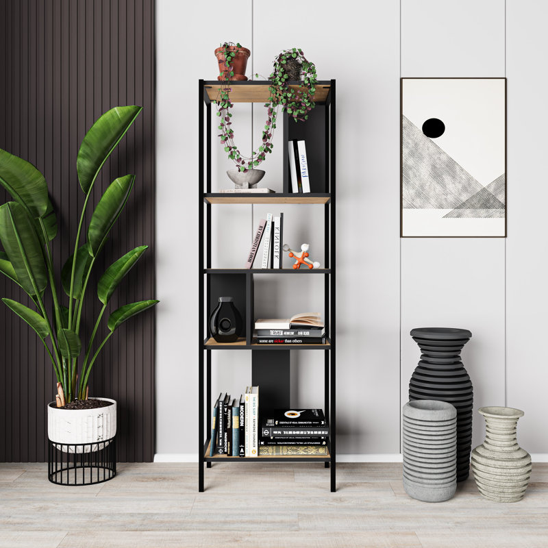 Ajanea 175cm H x 58cm W Metal Standard Bookcase