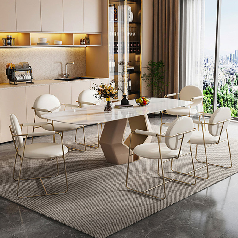 Ensemble de table de salle à manger rectangulaire de style nordique, H 29,9 po x L 70,9 po x l 35,4 po