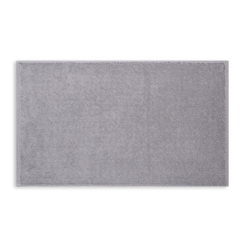 Cotton Non-Slip Bath Rug, Dark Grey