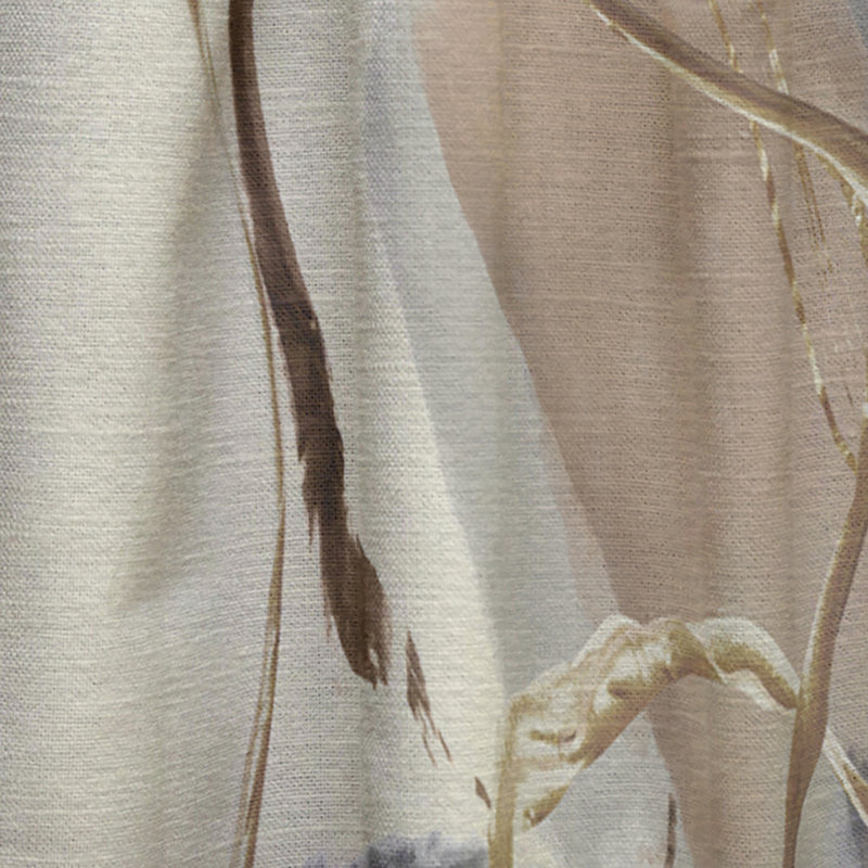 Panneau de rideau simple semi-diaphane avec passe-tringle Abstract, l 52" x L 63"