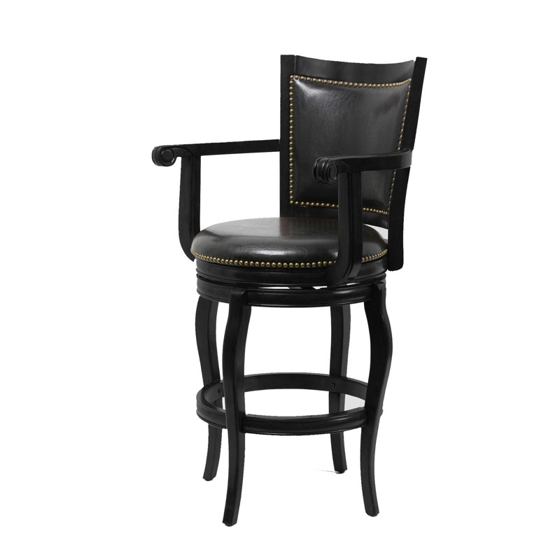 Tabouret de bar Greer, Noir, Noir, Tabouret de bar (siège d'une hauteur de 29 po)