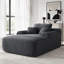 Chaise longue convertible avec rembourrage à ressorts et velours côtelé, sans assemblage, gris-1425934818-1425934830
