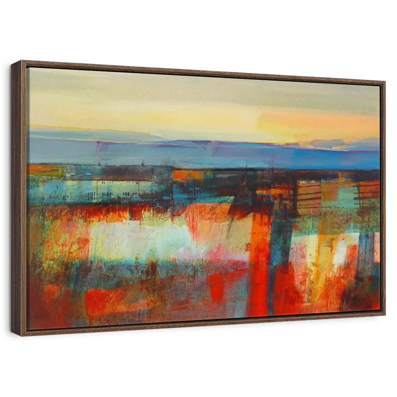 Lumière tôt le matin, Cadre flottant noyer, 43 po x 29 po