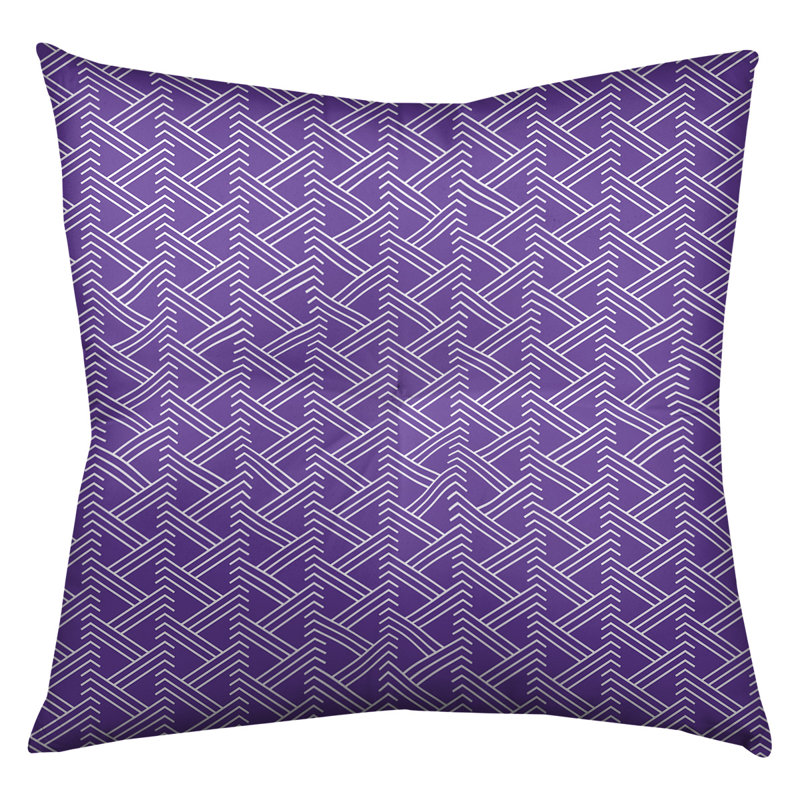 Coussin de sol zig zag classique, 26 po x 26 po, Violet