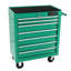 Chariot à outils verrouillable à 7 tiroirs avec roues, glissière à roulement de capacité de 15 kg, cadre en acier laminé à froid, thermolaqué, atelier de 4 po à 2 freins, capacité de glissement, caractéristique importante,-970263444