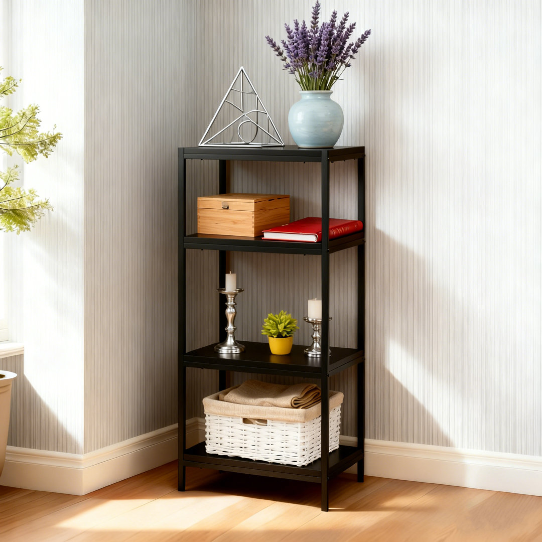 Harless Etagere Bookcase - 4-Tier Open Shelf, Industrial Storage Unit Union Rustic