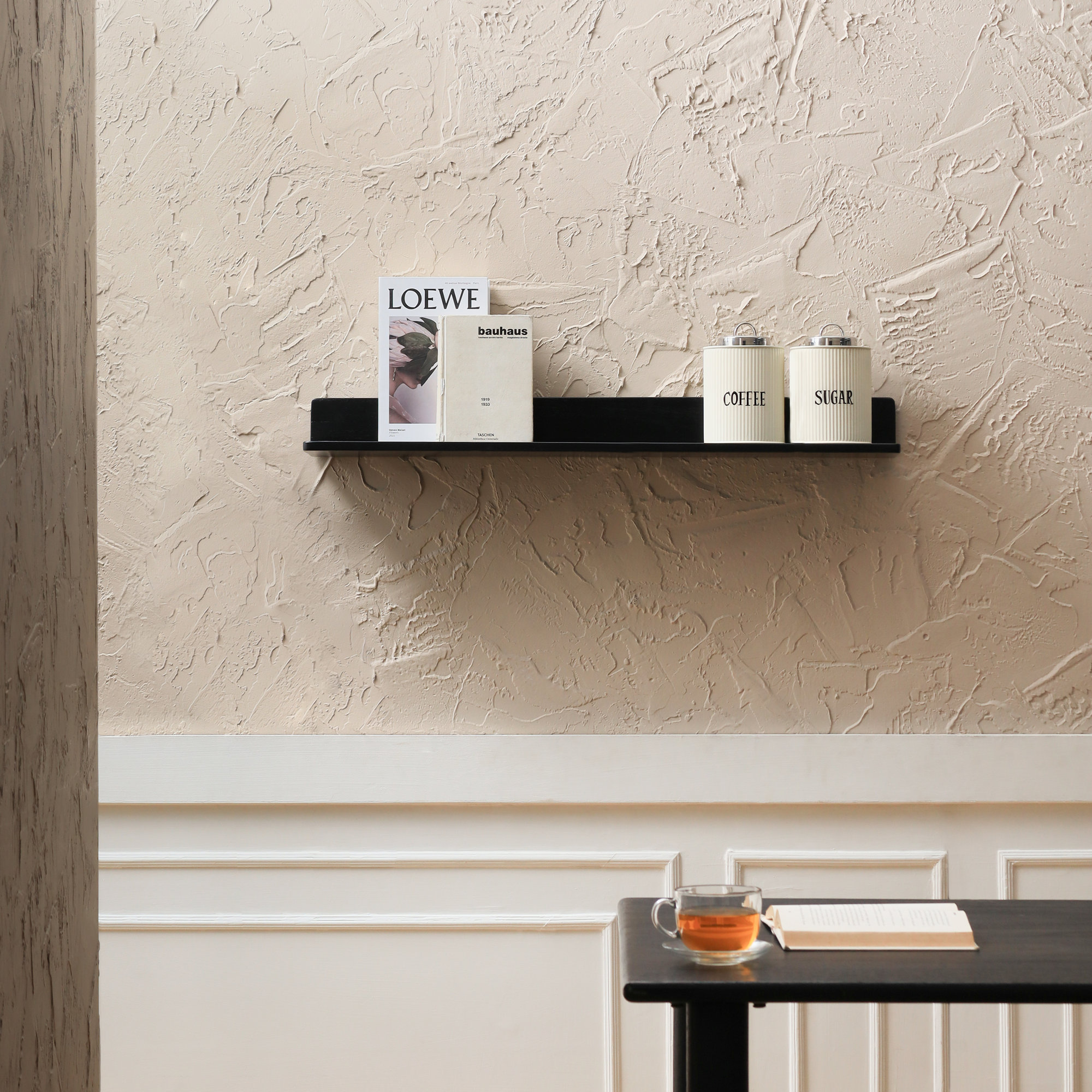 Dezerea Wall Mounted Shelves, Black, 3.5'' H X 36'' W X 6.75'' D