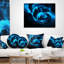 Coussin lombaire à vagues 3d ronds fractal