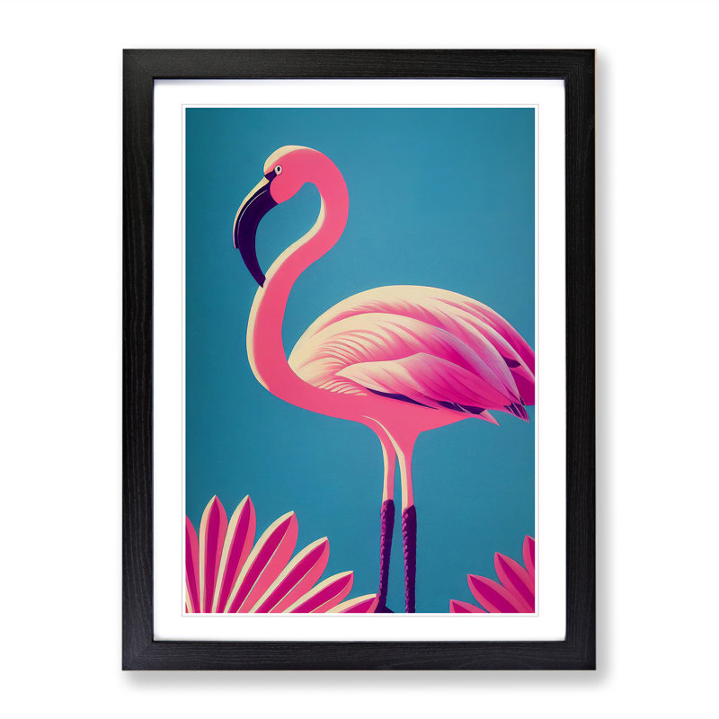 Opulent Flamingo - Framed Print, Black, 34cm H x 25cm W x 2cm D
