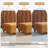 Upholstered Orange Square Corduroy Ottoman with Solid Wood Legs, Single Ottoman Modular Part For Sectional Sofa-113296810