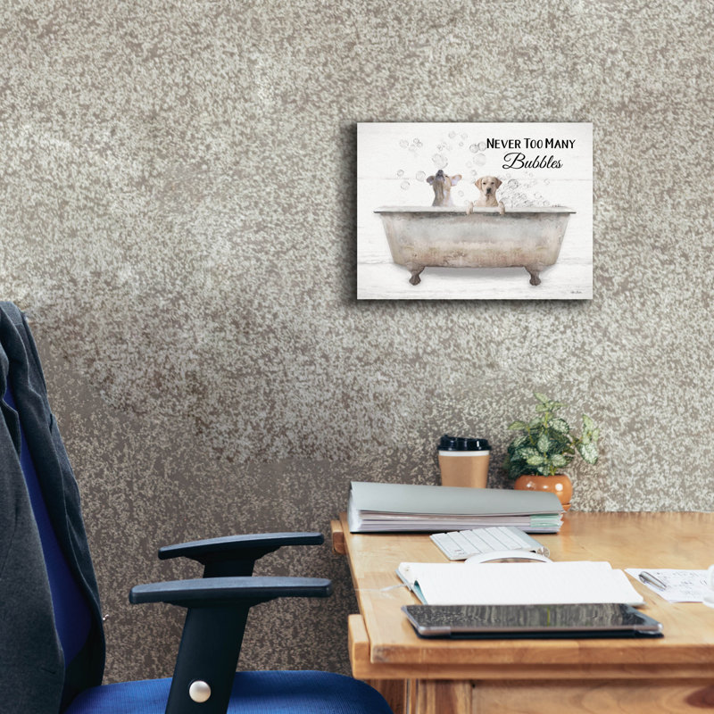 «Never Too Many Bubbles» par Lori Deiter, art mural sur toile, H 12 po x l 16 po x P 0,75 po