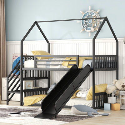 Parowan Twin Over Twin Metal Bunk Bed by Harper Orchard