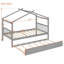 Lit simple en bois avec lit gigogne simple-91803401