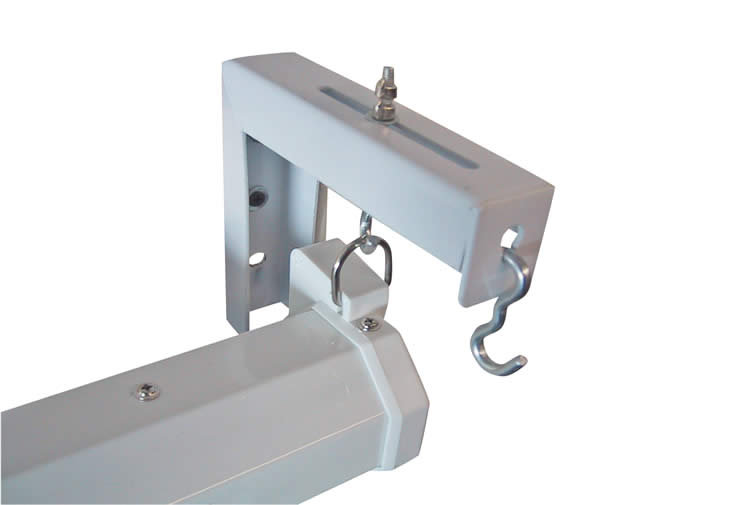 White Metal 6" L Bracket Projector Screen Accessory