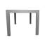 Table de salle à manger extérieure en verre trempé gris, structure en aluminium, largeur de 70 pouces, table d'appoint avec cadre antirouille et verre, repas décontractés à surface lisse de 36,2 po de profondeur